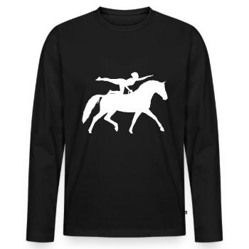 Vaulting Horse Vaulting Riding - Men's Premium Organic Long Sleeve Shirt - black - Front - Nico (187cm)