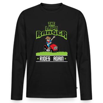 Le garde-pelouse monte à nouveau - T-shirt manches longues Premium bio Homme - noir - Devant - Nico (187cm)
