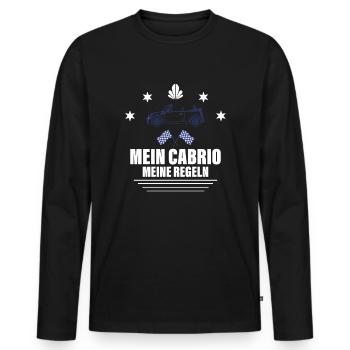 My convertible my rules - Men's Premium Organic Long Sleeve Shirt - black - Front - Nico (187cm)