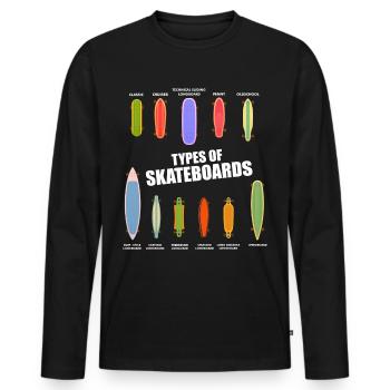 Type de planches à roulettes Skater Skater Life Skating Ska - T-shirt manches longues Premium bio Homme - noir - Devant - Nico (187cm)