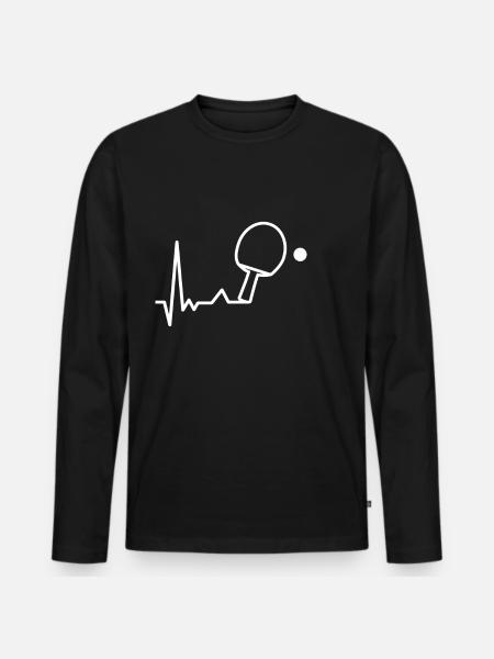 Table tennis - Men's Premium Organic Long Sleeve Shirt - black