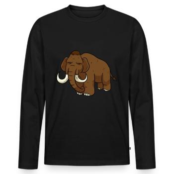 mammoth - Men's Premium Organic Long Sleeve Shirt - black - Front - Nico (187cm)