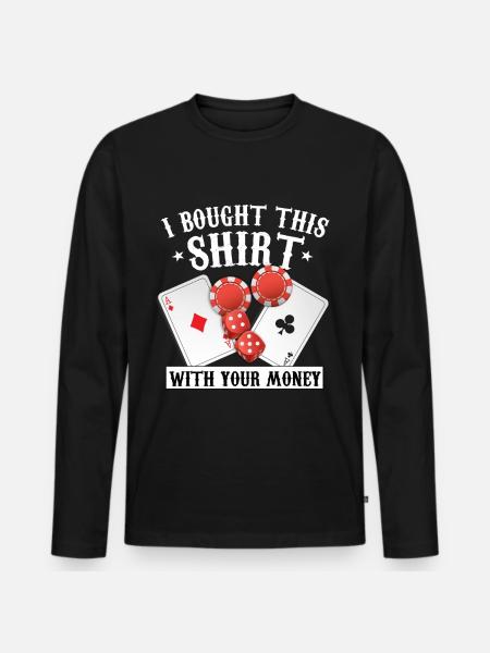 poker - Men's Premium Organic Long Sleeve Shirt - black