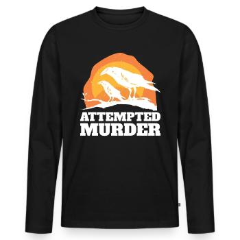 Literature t-shirt perfect for anyone who loves drama - Men's Premium Organic Long Sleeve Shirt - black - Front - Nico (187cm)