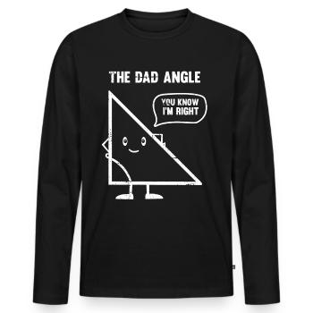 Dad Angle Mathematics Teacher Student Funny Geomet - Men's Premium Organic Long Sleeve Shirt - black - Front - Nico (187cm)