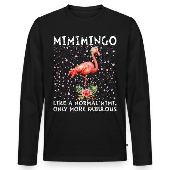 Mimimingo Like A Normal Mimi More Fabulous - Men's Premium Organic Long Sleeve Shirt - black - Front - Nico (187cm)