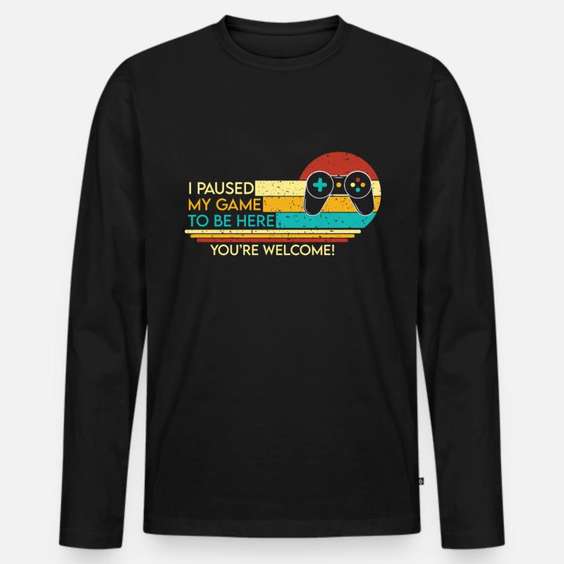 Gaming - Männer Premium Bio Langarmshirt - Schwarz