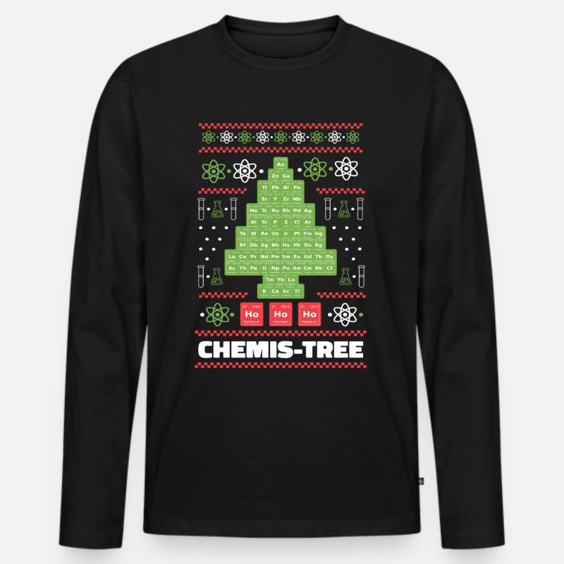 Oh Chemistree - Männer Premium Bio Langarmshirt - Schwarz