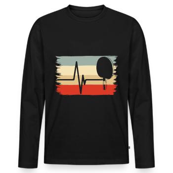 table tennis table tennis racket table tennis player - Men's Premium Organic Long Sleeve Shirt - black - Front - Nico (187cm)