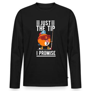 Just the Tip of Billiards - Men's Premium Organic Long Sleeve Shirt - black - Front - Nico (187cm)