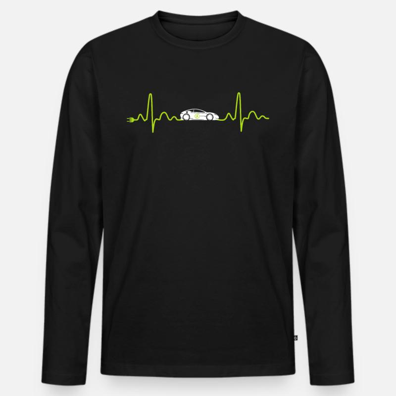 Elektroauto EAuto - Männer Premium Bio Langarmshirt - Schwarz