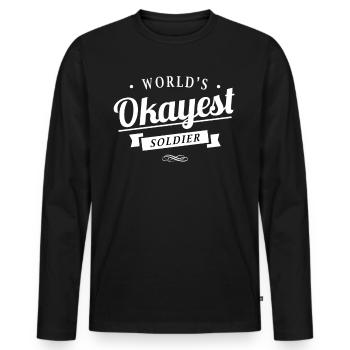 Soldier T-Shirt For Men And Women - Männer Premium Bio Langarmshirt - Schwarz - Vorne - Nico (187cm)