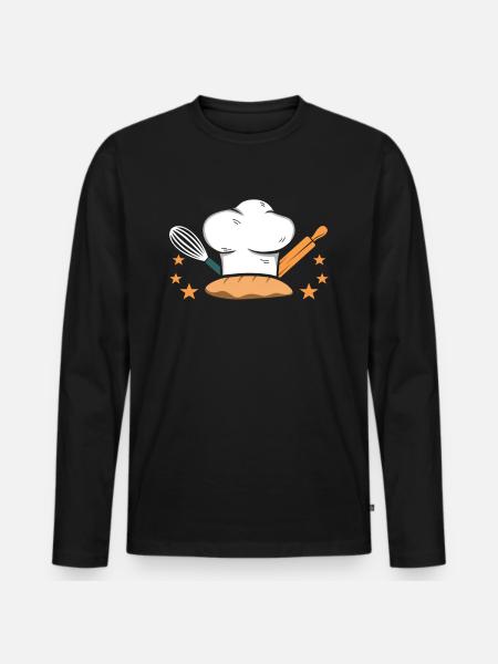 baker - Men's Premium Organic Long Sleeve Shirt - black