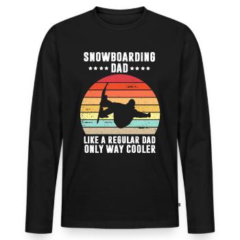 Snowboarding Dad Freestyle Snowboarder Winter Snow - Männer Premium Bio Langarmshirt - Schwarz - Vorne - Nico (187cm)