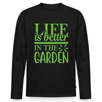 Gardening gardening gardening gardener - Men's Premium Organic Long Sleeve Shirt - black - Front - Nico (187cm)