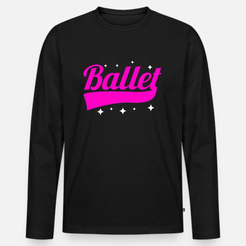 Ballett - Männer Premium Bio Langarmshirt - Schwarz