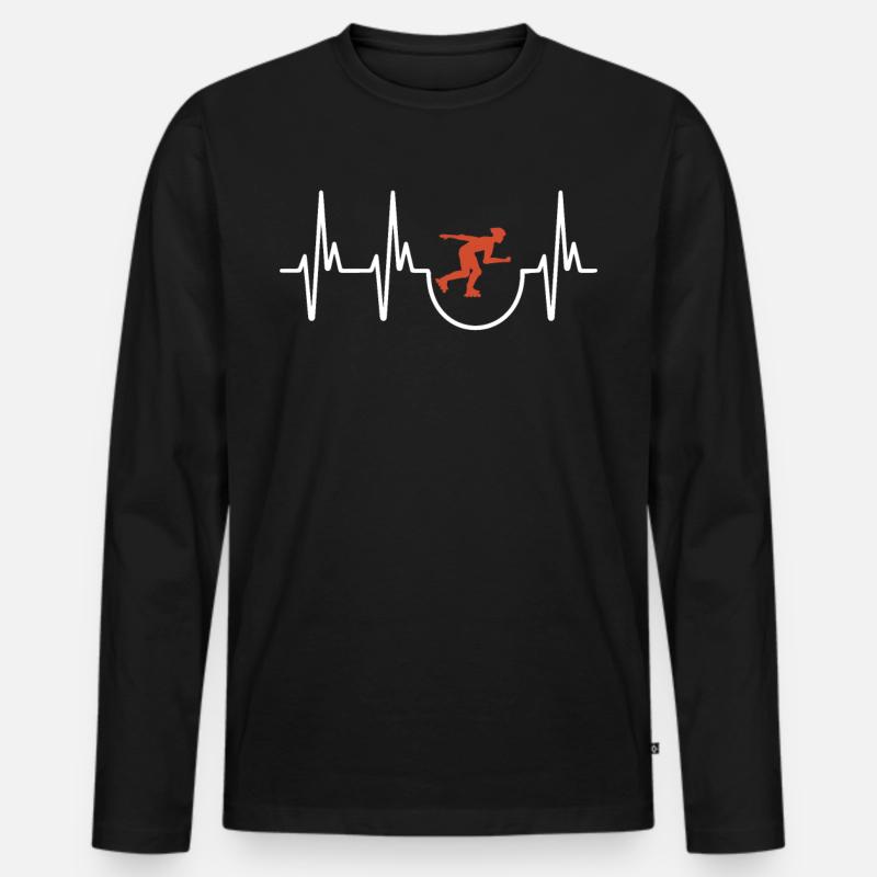 Roller Blade - Männer Premium Bio Langarmshirt - Schwarz
