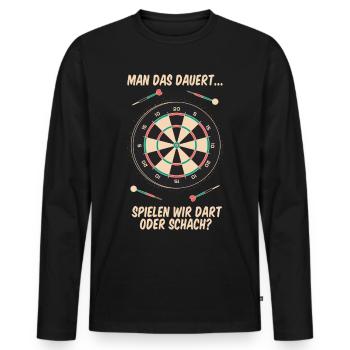 Darts Champions Hemd Sprüche Geschenkidee - Männer Premium Bio Langarmshirt - Schwarz - Vorne - Nico (187cm)