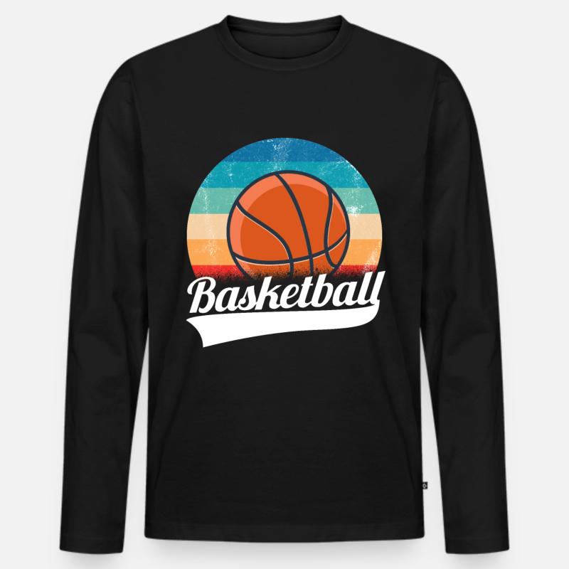 Basketball - Männer Premium Bio Langarmshirt - Schwarz