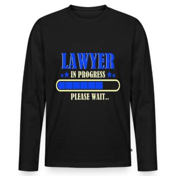 Lawyer, lawyer, law, lawyer, - Men's Premium Organic Long Sleeve Shirt - black - Front - Nico (187cm)