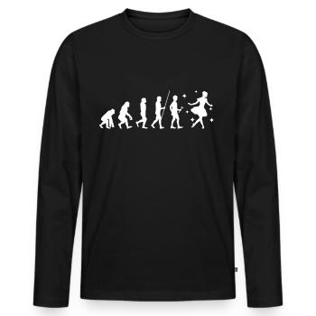 ballet - T-shirt manches longues Premium bio Homme - noir - Devant - Nico (187cm)