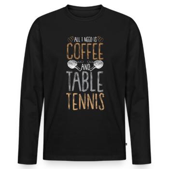 table tennis table tennis racket table tennis player - Men's Premium Organic Long Sleeve Shirt - black - Front - Nico (187cm)