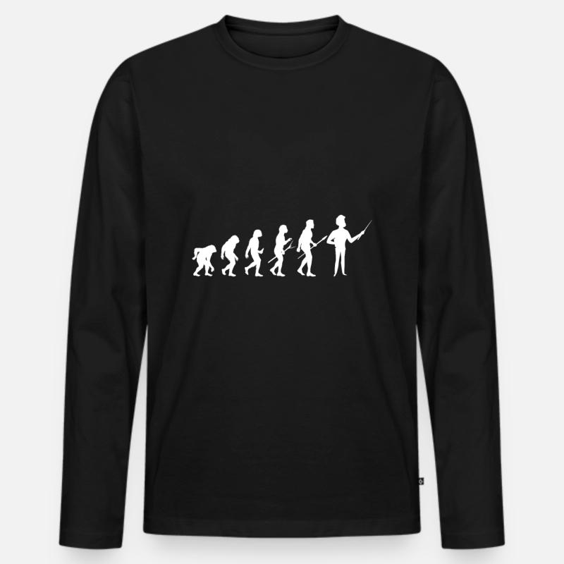 Professeur d'évolution - T-shirt manches longues Premium bio Homme - noir