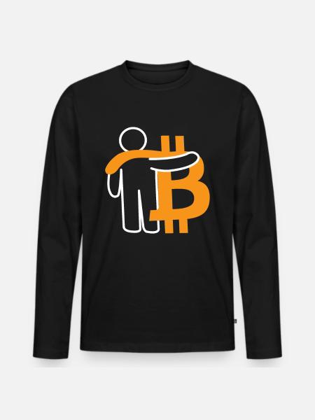 Bitcoin Freunde - Bitcoin BFF Geschenkidee - Männer Premium Bio Langarmshirt - Schwarz