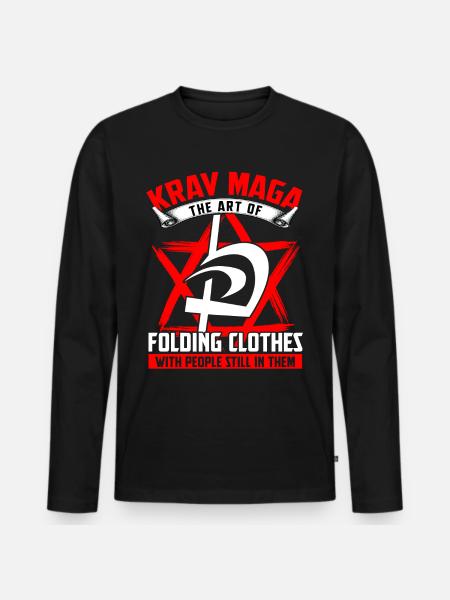Krav Maga martial arts - Men's Premium Organic Long Sleeve Shirt - black