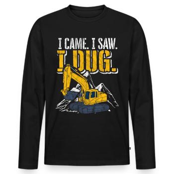 Travaux de construction de pelles travaux de dragage de construction de routes - T-shirt manches longues Premium bio Homme - noir - Devant - Nico (187cm)