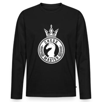 Échecs d’échecs - T-shirt manches longues Premium bio Homme - noir - Devant - Nico (187cm)