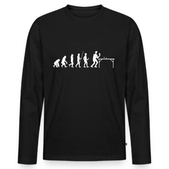 Ping-pong - Men's Premium Organic Long Sleeve Shirt - black - Front - Nico (187cm)