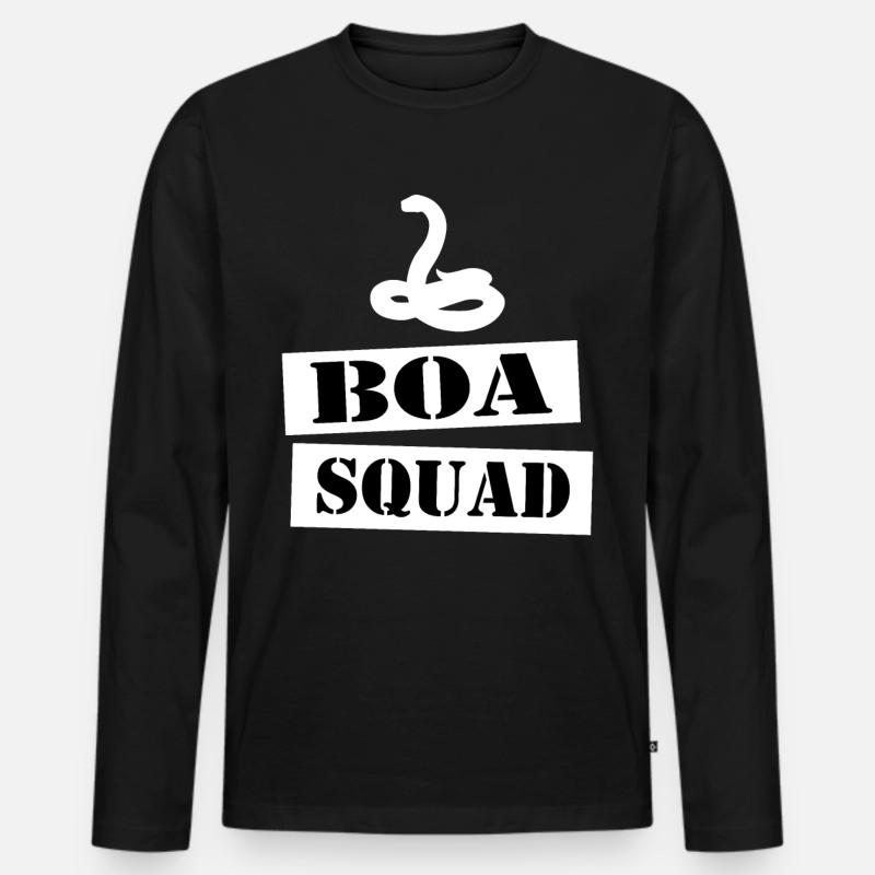 join the boa squad - Männer Premium Bio Langarmshirt - Schwarz
