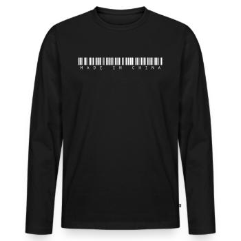 Made In China for Proud Patriots and Men Women wit - T-shirt manches longues Premium bio Homme - noir - Devant - Nico (187cm)