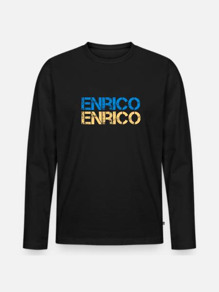 Enrico - Männer Premium Bio Langarmshirt - Schwarz