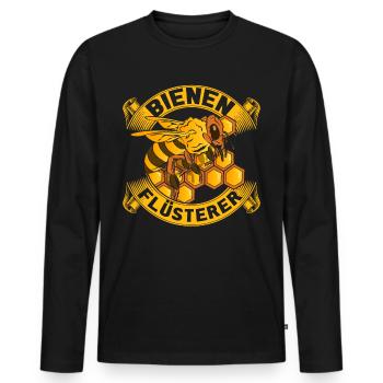 Imker - Männer Premium Bio Langarmshirt - Schwarz - Vorne - Nico (187cm)