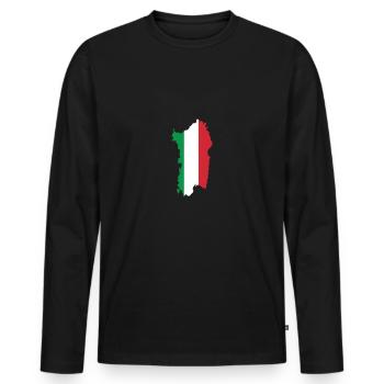 Sardaigne - T-shirt manches longues Premium bio Homme - noir - Devant - Nico (187cm)