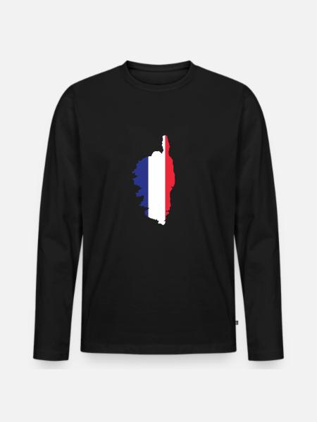 Corsica - Men's Premium Organic Long Sleeve Shirt - black