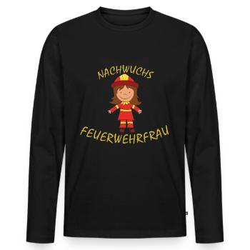 jeunes pompiers femme de la femme - T-shirt manches longues Premium bio Homme - noir - Devant - Nico (187cm)