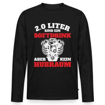 2 Liter sind ein Softdrink Tuning Auto - Männer Premium Bio Langarmshirt - Schwarz - Vorne - Nico (187cm)