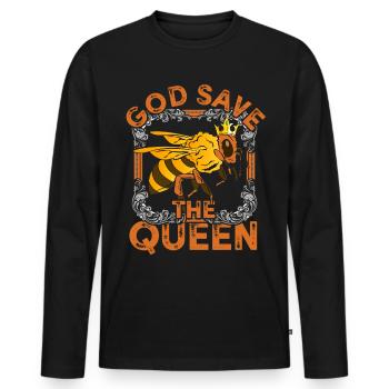 Imker - Männer Premium Bio Langarmshirt - Schwarz - Vorne - Nico (187cm)