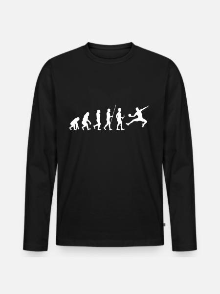 Handball - Men's Premium Organic Long Sleeve Shirt - black