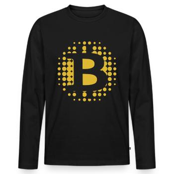 Buy Bitcoin - Bitcoin - Men's Premium Organic Long Sleeve Shirt - black - Front - Nico (187cm)