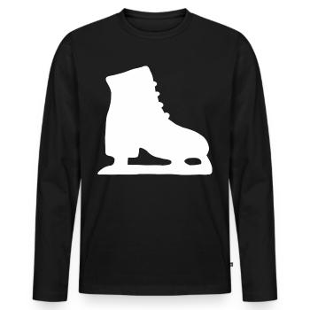 Ice skating figure skating figure skating figure skating skating - Men's Premium Organic Long Sleeve Shirt - black - Front - Nico (187cm)
