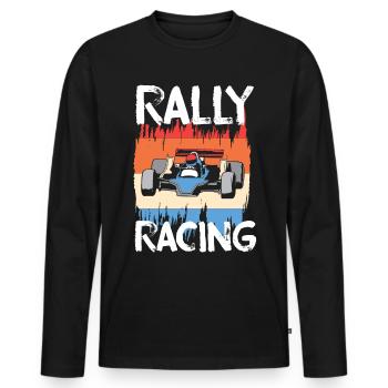 Rally Racing Race Motorsport - Men's Premium Organic Long Sleeve Shirt - black - Front - Nico (187cm)