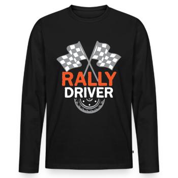 Rally Racing Race Motorsport - Men's Premium Organic Long Sleeve Shirt - black - Front - Nico (187cm)