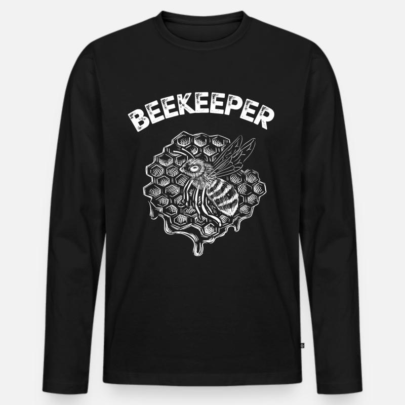 Imker - Männer Premium Bio Langarmshirt - Schwarz