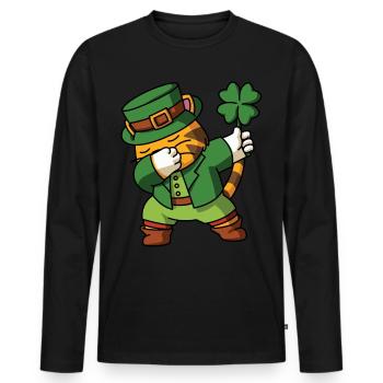 Saint Patricks Shenanigans St Patricks Day - T-shirt manches longues Premium bio Homme - noir - Devant - Nico (187cm)