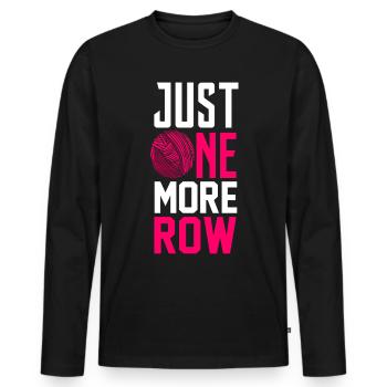 Just One More Row Crochet Patterns Crafty Hooker G - Männer Premium Bio Langarmshirt - Schwarz - Vorne - Nico (187cm)