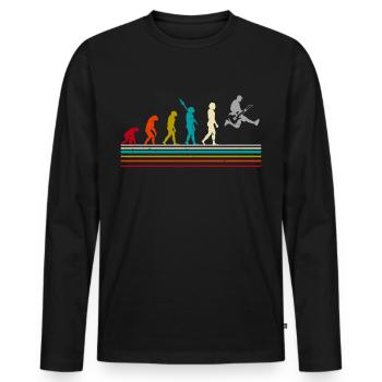 Guitar Evolution Rocker Musician Rock And Roll Gui - T-shirt manches longues Premium bio Homme - noir - Devant - Nico (187cm)